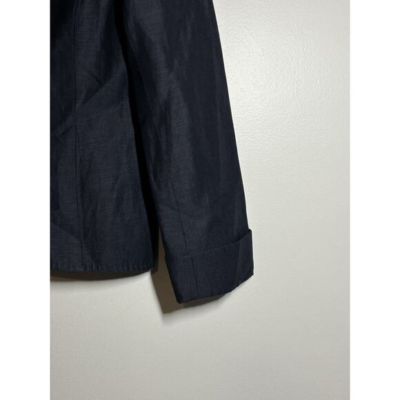 Lafayette 148 EUC Navy Blue Linen/Virgin Wool Single Button Blazer Jacket Size 6 - Picture 5 of 8